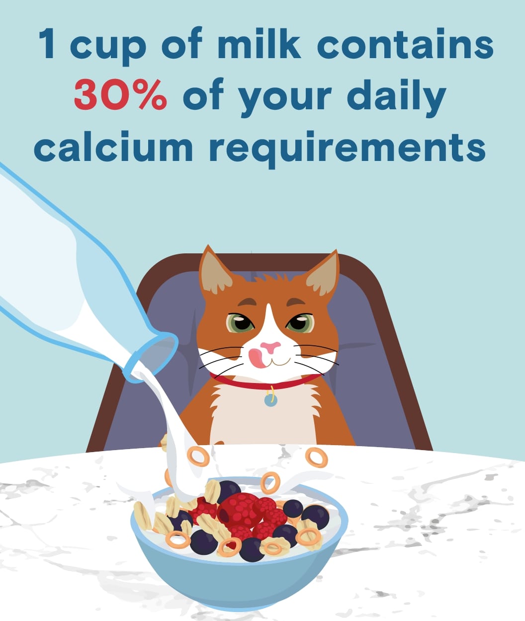 milk nutrition facts: calcium content